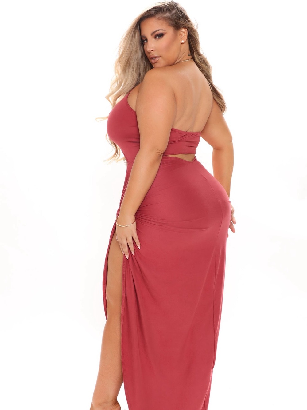 Fashion Nova | Laguna Beach Halter Maxi Dress - Marsala - Picture 7 of 9